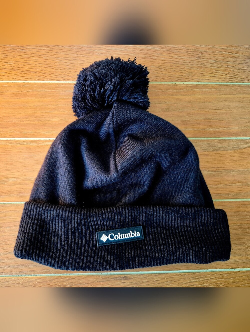 EUC Women's Columbia Black Pom Pom Beanie